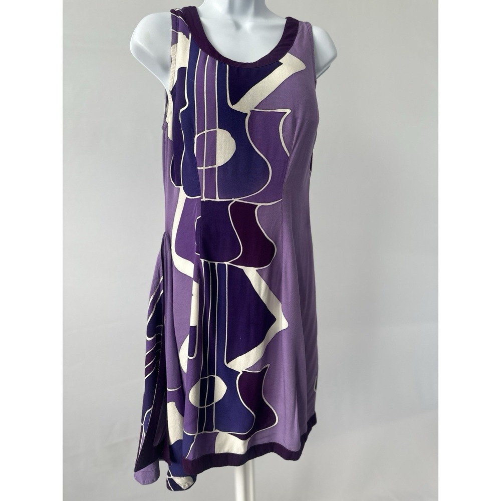 VTG Women's Small Tropical Tantrum Purple Hawaiian Mini Sheath (b64)